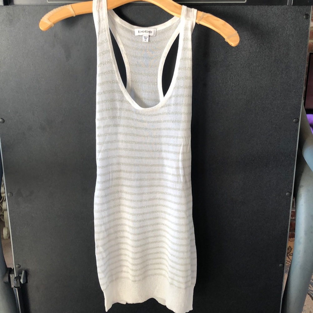 Bebe sheer long tank top